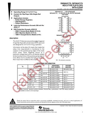 SN74AHC174PWRG4 datasheet  